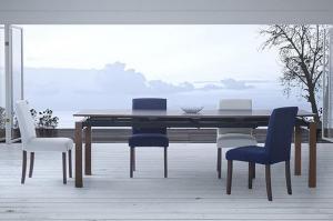 【新商品】組立設置付き 天然木ウォールナット材 デザイン伸縮ダイニングセット WALSTER ウォルスター 5点セット(テーブル+チェア4脚) W140-240 送料無料