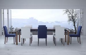 【新商品】組立設置付き 天然木ウォールナット材 デザイン伸縮ダイニングセット WALSTER ウォルスター 9点セット(テーブル+チェア8脚) W140-240 送料無料