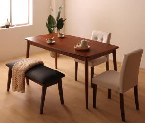 【新商品】組立設置付き さっと拭ける PVCレザーダイニング fassio ファシオ 4点セット(テーブル+チェア2脚+ベンチ1脚) W150 送料無料