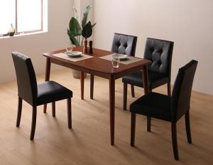 【新商品】組立設置付き さっと拭ける PVCレザーダイニング fassio ファシオ 5点セット(テーブル+チェア4脚) W115 送料無料