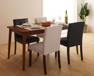 【新商品】組立設置付き さっと拭ける PVCレザーダイニング fassio ファシオ 5点セット(テーブル+チェア4脚) W150 送料無料