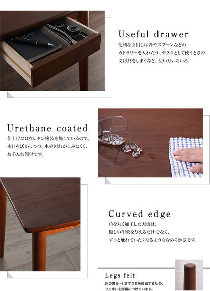 モダンデザインダイニング Le qualite ル・クアリテ 4点セット(テーブル+チェア2脚+ベンチ1脚) W150 送料無料
