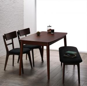 【新商品】組立設置付き モダンデザインダイニング Le qualite ル・クアリテ 4点セット(テーブル+チェア2脚+ベンチ1脚) W115 送料無料