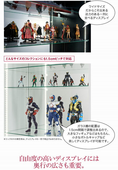 【新商品】LED付きコレクションラック ワイド 専用別売品 背面ミラー(2枚セット) 送料無料