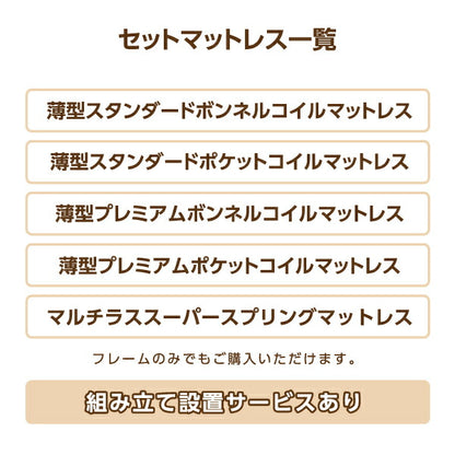 組立設置付き スライド収納付き_大容量チェストベッド Every-IN エブリーイン 薄型スタンダードボンネルコイルマットレス付き セミシングル レギュラー丈 送料無料