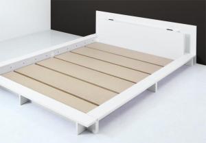 【新商品】組立設置付き モダンライト・コンセント付きローベッド Raine ライネ ベッドフレームのみ ダブル 送料無料