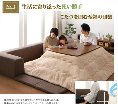 年中清潔 フロアソファになる洗えるクッションラグ 小 200×174cm 送料無料