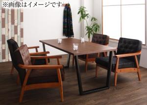 ヴィンテージスタイル ソファダイニングセット Bedox ベドックス 5点セット(テーブル+1Pソファ4脚) W150 送料無料