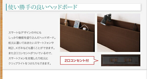 【新商品】組立設置付 長く使える棚・コンセント付国産頑丈チェスト収納ベッド Heracles ヘラクレス ベッドフレームのみ シングル 送料無料