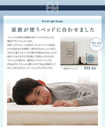【新商品】折りたたんで収納できる ポケットコイル入り 快眠 敷布団マットレス 薄型・軽量・高通気 EVA Air エヴァ エアー キング レギュラー丈 送料無料