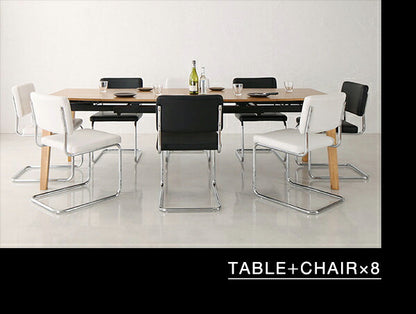 【新商品】デザイナーズテイスト 北欧モダンダイニングセット CHESCA チェスカ ダイニングテーブル W140-240 送料無料