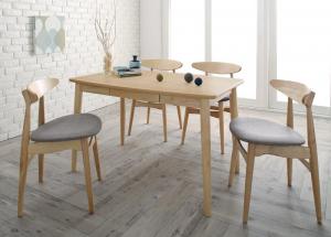 【新商品】組立設置付き 北欧スタイル ダイニング Laurel ローレル 5点セット(テーブル+チェア4脚) W115 送料無料