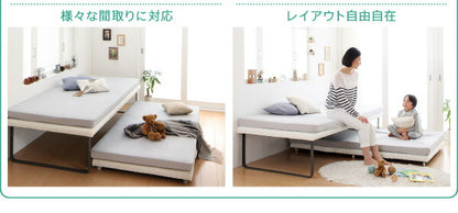 【新商品】親子ベッド Bene&amp;Chic ベーネ&amp;チック 薄型軽量ボンネルコイルマットレス付き 上下段セット シングル 送料無料