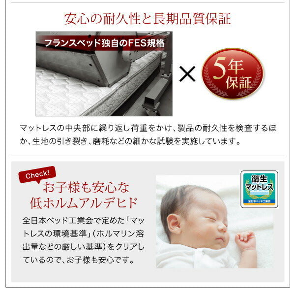 【新商品】組立設置付き モダンライト・棚・コンセント付きデザインフロアローベッド Makati マカティ マルチラススーパースプリングマットレス付き ダブル 送料無料