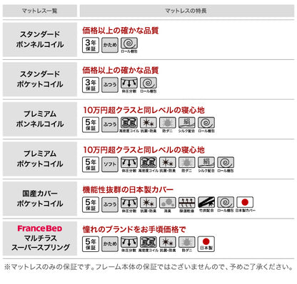 【新商品】組立設置付き モダンライト・棚・コンセント付きデザインフロアローベッド SPERANZA スペランツァ スタンダードボンネルコイルマットレス付き セミダブル 送料無料