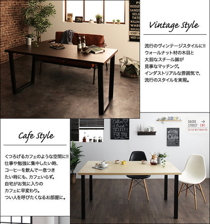 【新商品】組立設置付き 天然木天板 スチール脚 モダンデザインテーブル Gently ジェントリー ブラウン V字脚 W120 送料無料