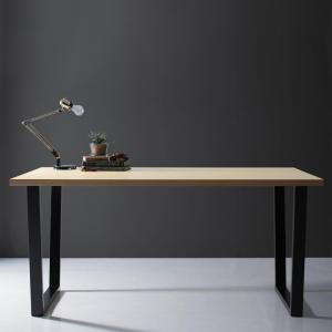 【新商品】組立設置付き 天然木天板 スチール脚 モダンデザインテーブル Gently ジェントリー ナチュラル V字脚 W150 送料無料