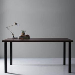 【新商品】組立設置付き 天然木天板 スチール脚 モダンデザインテーブル Gently ジェントリー ブラウン ストレート脚 W150 送料無料