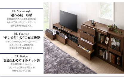 【新商品】リビングボードが選べるテレビ台シリーズ TV-line テレビライン 3点セット(テレビボード+チェスト+フラップチェスト) 幅140 送料無料