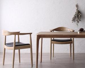 【新商品】組立設置付き 天然木オーク無垢材 北欧デザイナーズ ダイニングセット C.K. シーケー 3点セット(テーブル+チェア2脚) W150 送料無料