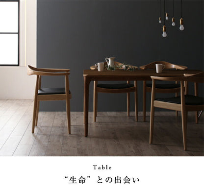 【新商品】組立設置付き 天然木オーク無垢材 北欧デザイナーズ ダイニングセット C.K. シーケー 5点セット(テーブル+チェア4脚) W150 送料無料