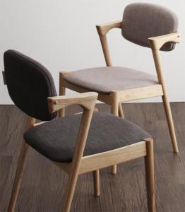 【新商品】組立設置付き 天然木オーク無垢材 北欧ダイニングセット The North ザ・ノース ダイニングチェア 2脚組 送料無料