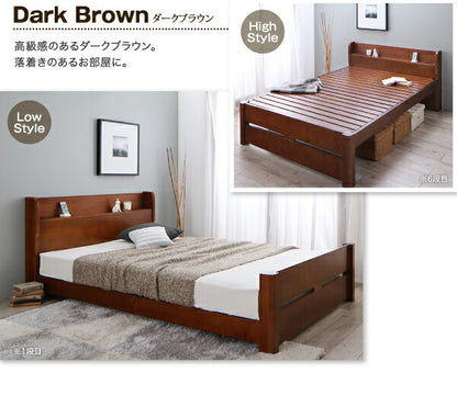 【新商品】組立設置付き ローからハイまで高さが変えられる6段階高さ調節 頑丈天然木すのこベッド ishuruto イシュルト マルチラススーパースプリングマットレス付き シングル 送料無料