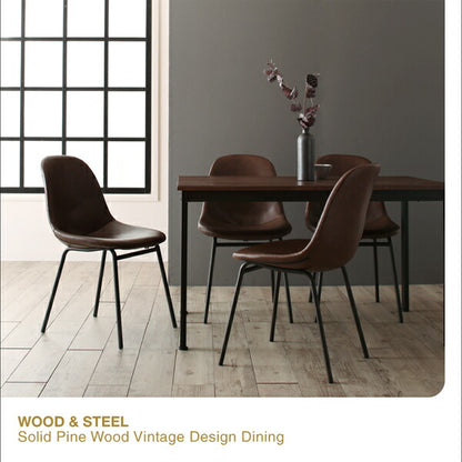 【新商品】天然木パイン無垢材ヴィンテージデザインダイニング Liage リアージュ ダイニングチェア 2脚組 送料無料