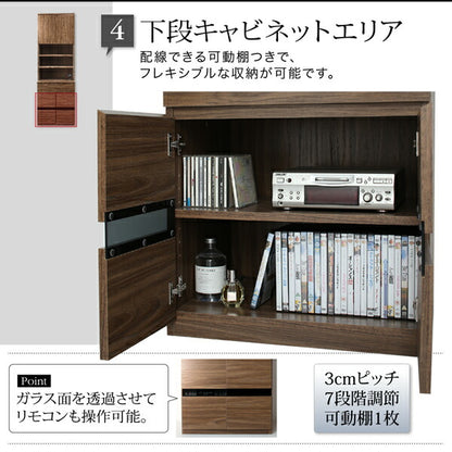 【新商品】ハイタイプテレビボードシリーズ Glass line グラスライン キャビネット 家電収納 送料無料