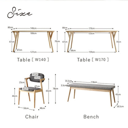 【新商品】北欧ナチュラルモダンデザイン天然木ダイニングセット Wors ヴォルス ダイニングテーブル W140 送料無料
