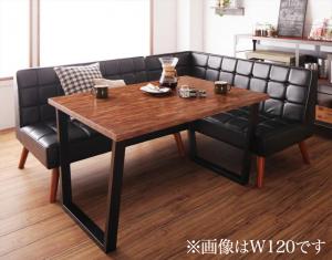 【新商品】組立設置付き 古木風 ヴィンテージ カフェスタイル リビングダイニング TOLD トルド 3点セット(テーブル+2Pソファ1脚+アームソファ1脚) 右アーム W150 送料無料