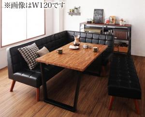 【新商品】組立設置付き 古木風 ヴィンテージ カフェスタイル リビングダイニング TOLD トルド 4点セット(テーブル+ソファ1脚+アームソファ1脚+ベンチ1脚) 右アーム W150 送料無料