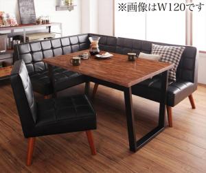 古木風 ヴィンテージ カフェスタイル リビングダイニング TOLD トルド 4点セット(テーブル+ソファ1脚+アームソファ1脚+チェア1脚) 左アーム W150 送料無料