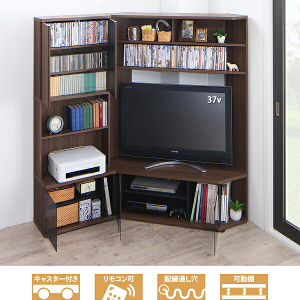 【新商品】ハイタイプコーナーテレビボード ガイド Guide 2点セット(テレビボード+キャビネット) 送料無料