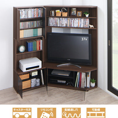 【新商品】ハイタイプコーナーテレビボード ガイド Guide 2点セット(テレビボード+キャビネット) 送料無料