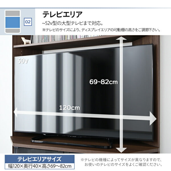 【新商品】ハイタイプコーナーテレビボード ガイド Guide キャビネット 送料無料