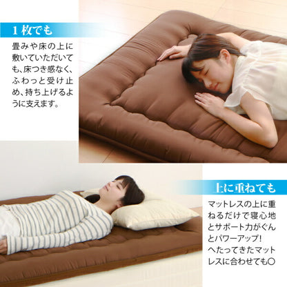 【新商品】テイジン V-Lap使用 日本製 体圧分散で腰にやさしい 朝の目覚めを考えた超軽量・高弾力敷布団 シングル 送料無料