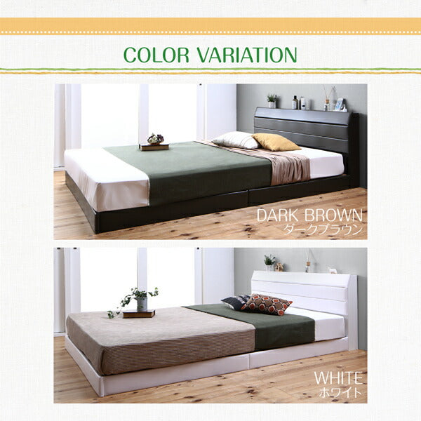 【新商品】親子で寝られる棚・コンセント付きレザー連結ベッド Familiena ファミリーナ ポケットコイルマットレス付き シングル 送料無料