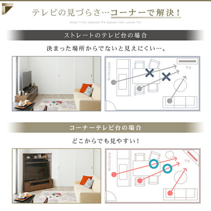【新商品】大型テレビ対応ハイタイプコーナーテレビボード city angle シティアングル 送料無料