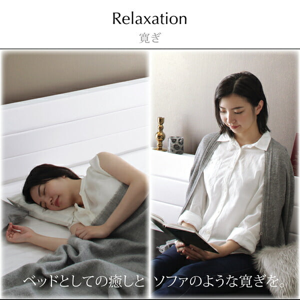 【新商品】棚・コンセント付きレザーすのこベッド Ivan イヴァン ラテックス入り国産ポケットコイルマットレス付き ダブル 送料無料