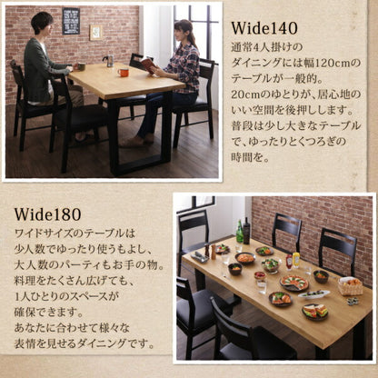 【新商品】天然木無垢材ヴィンテージデザインダイニング NELL ネル ダイニングテーブル W180 送料無料