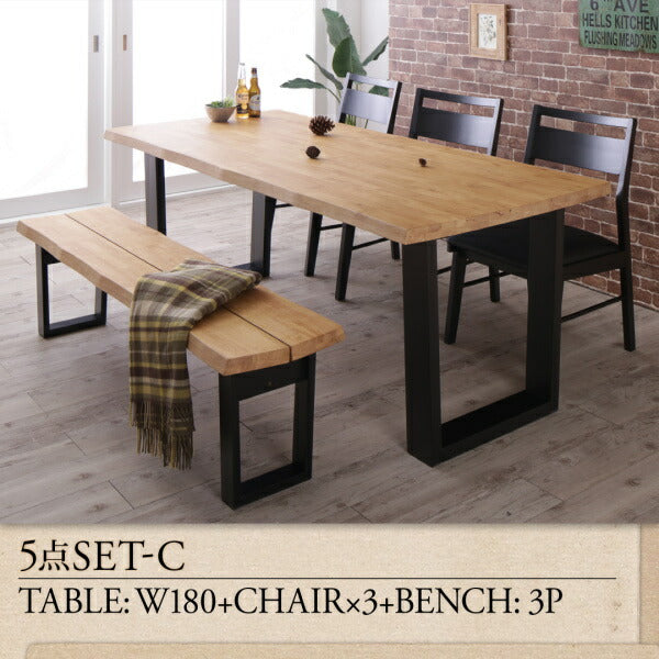 【新商品】天然木無垢材ヴィンテージデザインダイニング NELL ネル ダイニングテーブル W140 送料無料