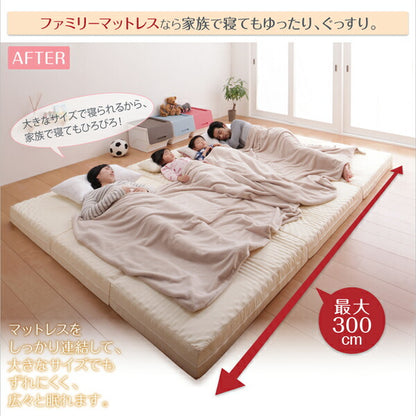 豊富な6サイズ展開　厚さが選べる　寝心地も満足なひろびろファミリーマットレス セミシングル 厚さ6cm 送料無料