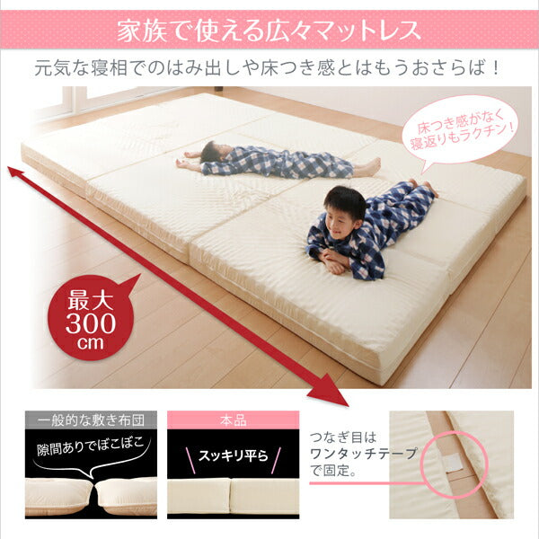 【新商品】豊富な6サイズ展開　厚さが選べる　寝心地も満足なひろびろファミリーマットレス ワイドK200 厚さ12cm 送料無料