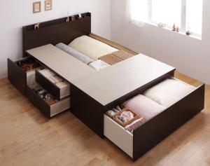組立設置付 布団が収納できるチェストベッド Fu-ton ふーとん 薄型抗菌国産ポケットコイルマットレス付き セミダブル 送料無料