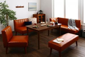 【新商品】組立設置付き モダンデザインレザーソファ リビングダイニングセット ZLIVE ジライブ 5点セット(テーブル+2Pソファ1脚+アームソファ1脚+1Pソファ1脚+ベンチ1脚) 右アーム W115 送料無料