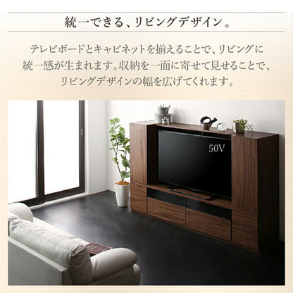 【新商品】ミドルタイプテレビボードシリーズ city sign シティサイン 2点セット(テレビボード+キャビネット) 木扉 送料無料