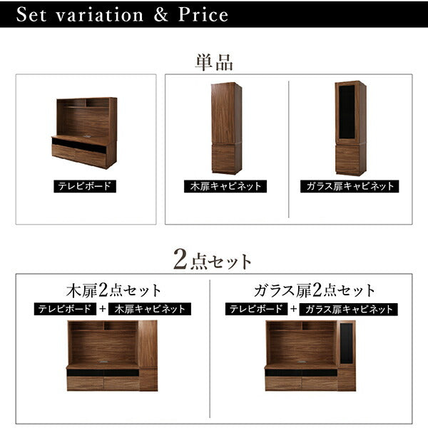 【新商品】ミドルタイプテレビボードシリーズ city sign シティサイン 2点セット(テレビボード+キャビネット) 木扉 送料無料