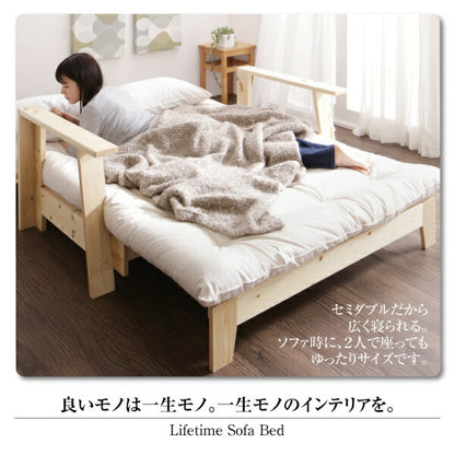 【新商品】素材と品質にこだわった セミダブル天然木すのこソファベッド LAXZERIA ラグゼリア ソファベッド フレームのみ 140cm 送料無料