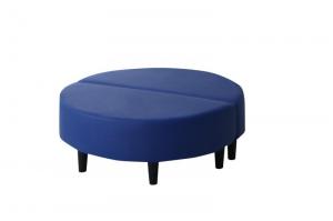 【新商品】空間に合わせて色と形を選ぶレザーカバーリング待合ロビーソファ Caran Coron カランコロン ソファ2点セット 円形 2P×2 送料無料